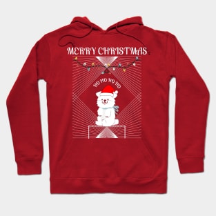 HO HO HO Merry Christmas Santa dog Hoodie